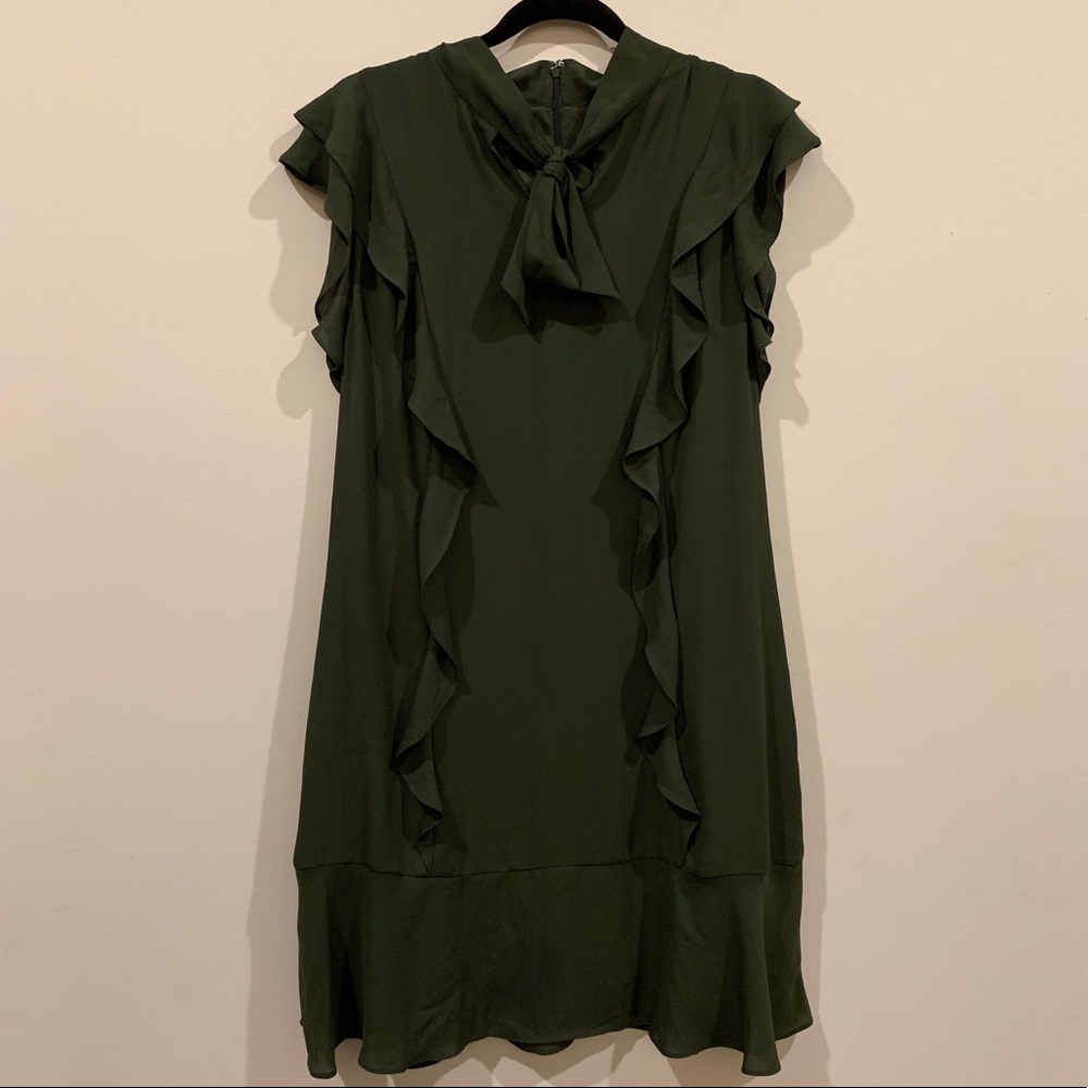 New Green Worthington Frills Dress NWT